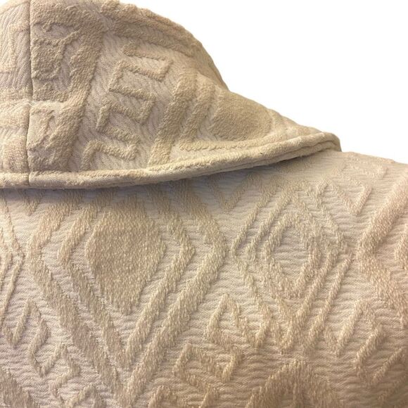 Billabong Off White Aztec Print Fringe Button Coat Jacket Size M - Picture 9 of 15